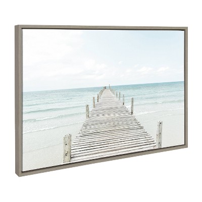 Coastal Ocean Beach and Whale Canvas Art Set