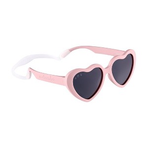 Roshambo Bend-in-Half Flexible Heart Kids Sunglasses | Made in Italy | Polarized UV400 Lens | Carrying Sleeve, Silicone Strap & Ear Locks Included! - 1 of 4
