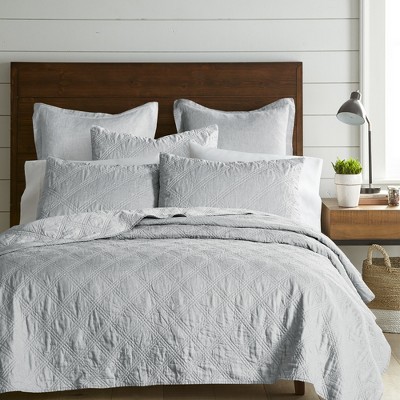 Light Grey Velvet Full/queen Quilt Set - Levtex Home : Target