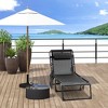 Outsunny Reclining Chaise Lounge Chair, Sun Lounger, Folding Camping Cot, Adjustable Backrest and Removable Pillow, for Patio, Garden - 2 of 4