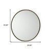 HomeRoots 36" Antiqued Gold Metal Round Framed Accent Mirror - 3 of 4