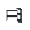 Synthetic Wood L-Shaped Writing Desk with Metal Frame and Multi-Tier Side Shelf - 3 of 4