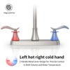 DOMETOUR Single Handle High Arc Brushed Nickel Pull Out Kitchen Faucet,Single Level Stainless Steel Kitchen Sink Faucets with Pull Down Sprayer - 4 of 4