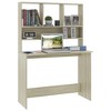 vidaXL Desk with Shelves Sonoma Oak 43.3 in.x17.7 in.x61.8 in. Engineered Wood - 3 of 4
