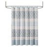 Grungis 72x72 Inch Cotton Shower Curtains with 12 Button Holes at the Top and Printed and Pieced Multi Pattern Design for Bathroom - 2 of 4