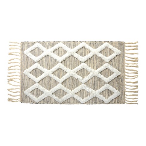 Randall Bath Rug Gray/brown - Moda At Home: Cotton Woven, Geometric ...