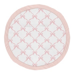 Sweet Jojo Designs Girl Baby Tummy Time Playmat Ballerina and Ballet Bows Pink and White - 1 of 4