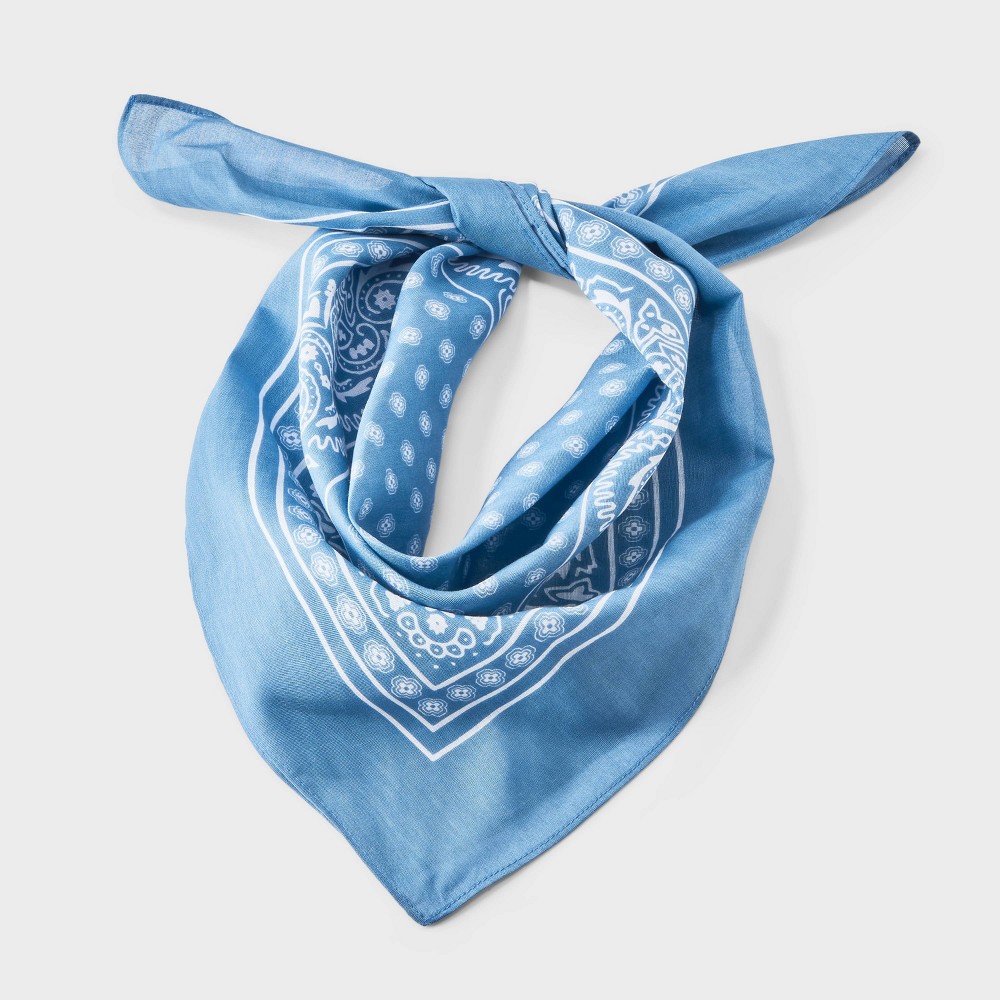 Cotton Classic Paisley Square Bandana Scarf - Universal Thread™ Blue