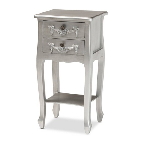 Silver hot sale nightstand target