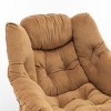 Sapphtopaz Velvet Accent Chair and Ottoman Set Tufted Upholstered Recliner Chair with Metal Legs Leisure Reading Chair for Living Room, Bedroom - 4 of 4