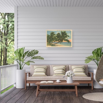 Vintage Florida Beach Landscape All-Weather Canvas Print