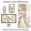 Aoibox Natural Linen Shower Curtain, Country Boho Farmhouse Bath Decor Beige Neutral Cloth Weighted Textured Fabric Bath Curtain with Hooks, Cream - 4 of 4