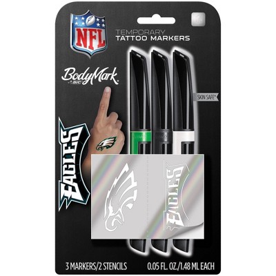 NFL Philadelphia Eagles Temporary Tattoo Marker - 3pk