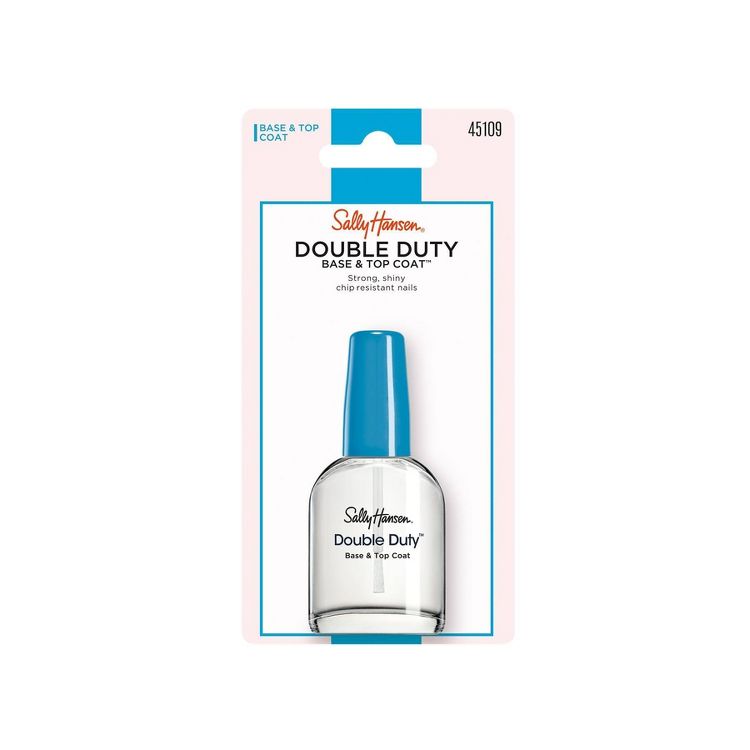 Sally Hansen Nail Treatment 45109 Double Duty Base & Top Coat - 0.45 fl oz: Aluminum-Free, Paraben-Free, Phthalate-Free, Smooth Finish, 2 of 5