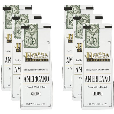 Havana Roaster's Coffee Americano Ground - Case of 6 - 12 oz