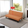 DOMETOUR Modern Armless Calico Sofa Bed – Convertible Sleeper Couch for Living Room, Guest Room or Small Apartment - 2 of 4