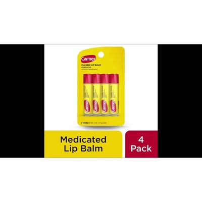 Carmex Classic Lip Balm Medicated Stick - 4pk/0.60oz