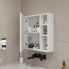 Multi-Function Mirror Cabinet, Wall Cabinet For Bathroom With Smooth Sliding Door Design, Medicine Cabinet Mirror Recessed-Cuddlewood - 2 of 4