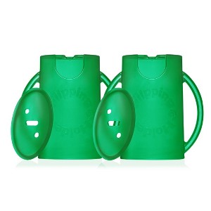 Flipping Holder Food Pouch Holder No Squeeze, flips over to hold drink boxes and juice pouches, easy grip handles and lid (2-Pack) - 1 of 4