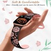 HTUTWOO Sunflowers Engraved Apple Watch Band, Soft Silicone Strap 38/40/41/42/44/45/49mm for iWatch Series 11 10 9 8 7 6 5 4 3 2 1 SE Ultra - 3 of 4