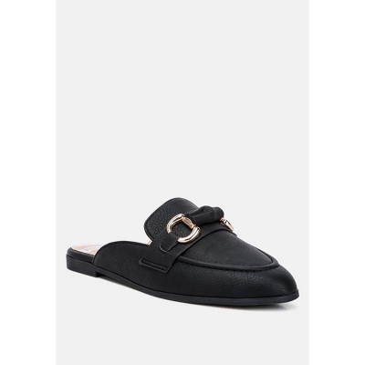 Женские сабо Rag & Co Abner Horsebit Embellished Slip On Mules In Black 7 — фото 2