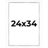 PosterPalooza | Modern Shadow Box 1" Depth White Picture Frame - UV Acrylic, Backing, Hanging Hardware - 2 of 4
