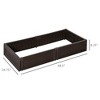 48" x 24" Raised Garden Bed Kit, Divisible Planting Box DIY Garden Elevated Planter for Outdoor & Indoor Backyard Imitating Grain - 3 of 4