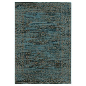 Wilson Area Rug - Turquoise / Gold (8