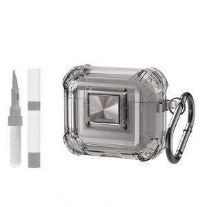 HTUTWOO Compatible Airpods Pro 2 Case, Clear Case Cover, Full Drop Protection, with Secure Lock Clip and Cleaning Kit - 1 of 4