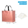 Unique Bargains Reusable Non-Woven Metallic Shiny Finish Gift Goodie Bags 12 Pcs - 2 of 4