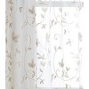 Kate Aurora Floral Embroidered Sheer Rod Pocket Cafe Kitchen Curtain Tier & Valance Set - 3 of 3