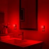YANSUN 0.3W Plug-in Light-Controlled Night Light, Square Shape, Red Light with Red Cover - 2 of 4