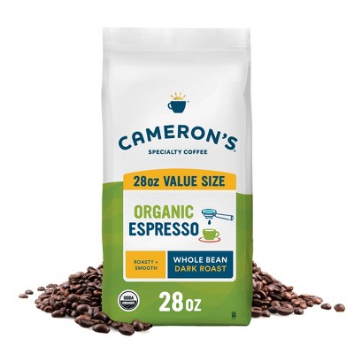 Cameron's Coffee Organic Espresso Dark Roast Whole Bean Coffee - 28oz