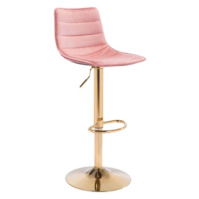 Pierce Barstool Pink/Gold - ZM Home