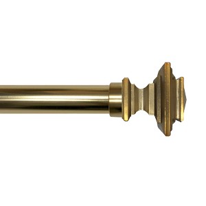 Linen Avenue Metal Square Single and Double Window Curtain Rod Set - 1 of 4