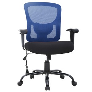 FDW Big and Tall Office Chair with  Adjustable Lumbar Support 400lbs Weight Capacity & Seat Massage Function for Adults - 1 of 4