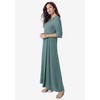 Roaman's Women's Plus Size High Low Jersey Maxi Dress - 4 of 4