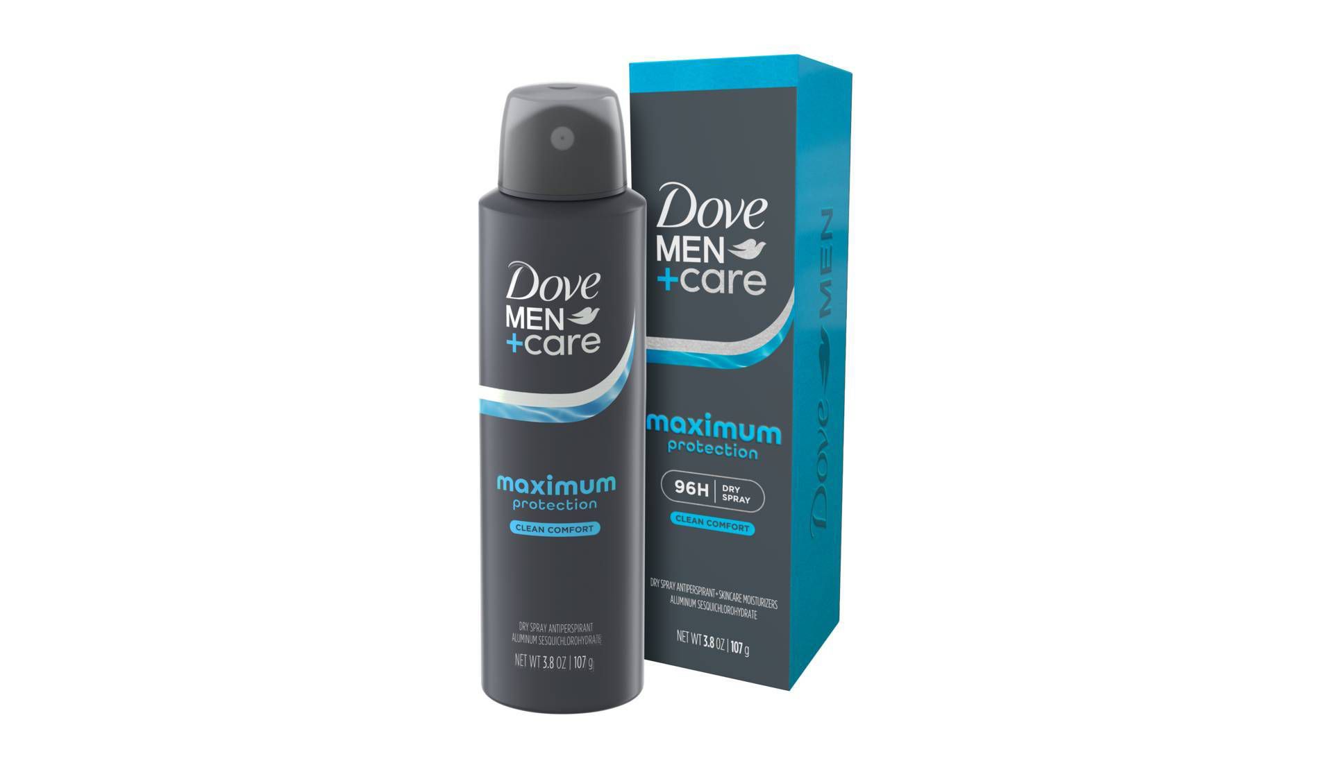 Dove Men+Care Maximum Protection 96-Hour Dry Spray Antiperspirant - Clean Comfort - 3.8oz: Under Arm, Paraben-Free