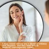 Lirago Black Round Aluminum Alloy Framed Mirror with Tempered Glass 24"W x 24"H x 1.1"D - 4 of 4