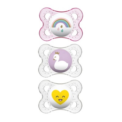 Mam Clear Triple Pack Pacifier 0-6m - 3pk - Girl : Target