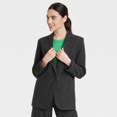 Women's Relaxed Fit Essential Blazer - A New Day™ Black XS