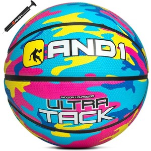 AND1 Ultra Grip Basketball: Official Regulation Size 7 (29.5 inches) Rubber- Deep Channel Construction, Made for Indoor Outdoor Games - 1 of 4