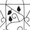 vidaXL Plant Rack Set of 3 Black Iron Medium Decorative Inlays - 4 of 4