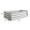 Raised Garden Bed, Rectangle Outdoor Planter Box, Multi-purpose Backyard Patio Planter Raised Beds For Flowers, Fruits Green - 4 of 4