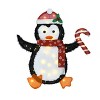 Wovenbyrd Holiday Time Set of 2 Light-Up Penguin Couple with Heart-Shaped Candy Cane Family Christmas Decoration, - 3 of 4