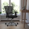 Flash Furniture Mid-Back Black Mesh Contemporary Swivel Task Office Chair with Chrome Base and Adjustable Arms - 3 of 4