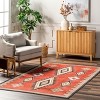Nuloom Elora Southwestern Pet Friendly Machine Washable Area Rug, 4' x 6', Red - 2 of 4