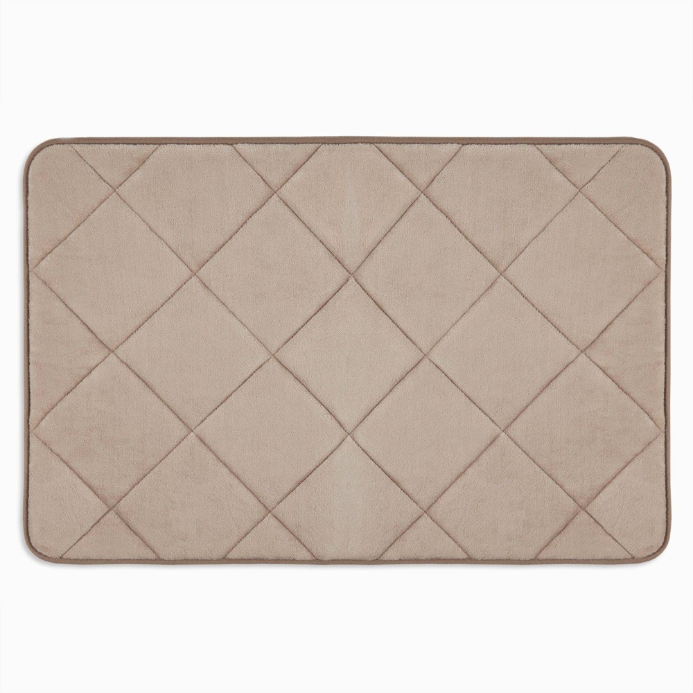 22inx36in Capri Haven Bath Mat Taupe - Home Dynamix