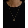 Bearfruit Jewelry Sterling Silver 18k Gold Plated Erin Circle Necklace - 2 of 4