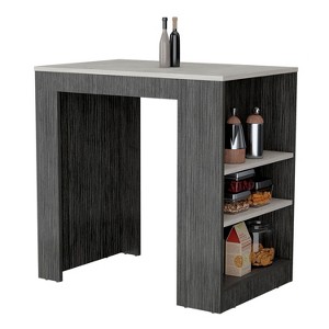 NicBex Kitchen Island Cart with 3 Side Shelves,Kitchen Island with Storage and Large Work Top,Modern Kitchen Cart,Island Table for Kitchen - 1 of 4